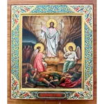 Рукописная икона Воскресение Христово
